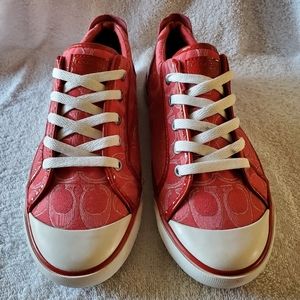Coach Barrett Ruby Red Sneakers